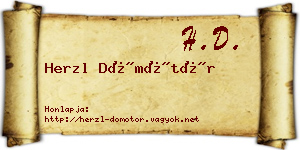 Herzl Dömötör névjegykártya
